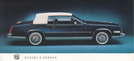 1983 Eldorado Coupe, US fold-over postcard, 18,5 x 8,5 cm (closed)