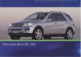 Mercedes-Benz ML 350, A6-size postcard, NAIAS 2005