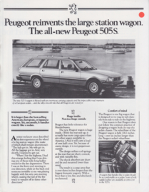 505 Sedan & Wagon folder, 4 pages, letter-size, USA, 1984, English language