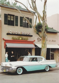 Biscayne 1958, A6 size postcard, 100 years of Chevrolet by GM Europe, 2011