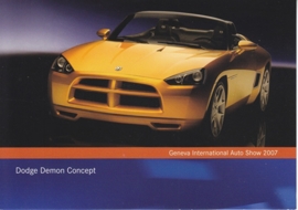 Dodge Demon Concept, A6-size postcard, Geneva 2007