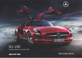 SLS AMG sportscar pricelist brochure, 24 pages, 11/2009, German language