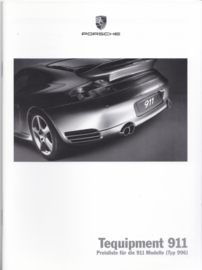 911 Tequipment (996) pricelist brochure, 40 pages, 10/2006, German