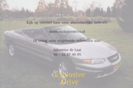 Exclusive Drive Car rental, foldcard, DIN A6-postcard, Dutch, undated
