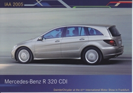 Mercedes-Benz R 320 CDI, A6-size postcard, IAA 2005