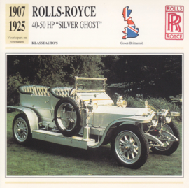 Rolls-Royce 40-50 HP Silver Ghost card, Dutch language, D5 019 01-17