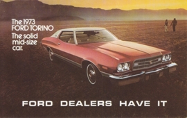 Torino 2-door Coupe, US postcard, standard size, 1973