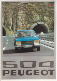 504 Sedan brochure, 16 pages, A4-size, 1976, Dutch language