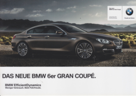 BMW 6-series Gran Coupé, fact card, 21x15 cm, Germany, 2012