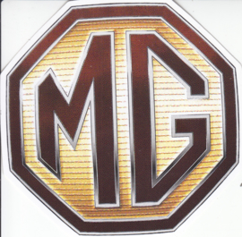 MG octagonal sticker, 11 x 11 cm