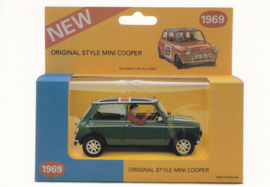 Classic Mini Cooper merchandise postcard,  DIN A6-size, English language