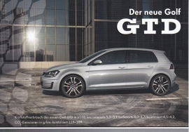 Golf GTD, A6-size postcard, German, 2013