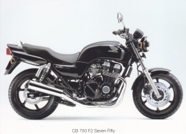 Honda CB 750 F2 Seven Fifty postcard, 18 x 13 cm, no text on reverse, about 1994