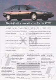 XM (Car of the Year 1990) folder, 6 smaller pages, 1990, English language (UK)