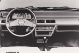 Nissan Micra dashboard, press photo, Dutch, 02/1983