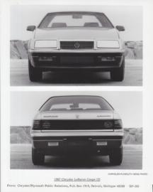 Chrysler LeBaron Coupe, large photo,  USA, 1987, # 87-26