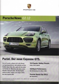 News 02/2012 with Cayenne GTS, 30 pages, 05/12, German language