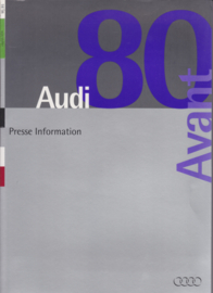 Audi 80 Avant/quattro/S2 press kit with  photo's & sheets, Germany, 9/1994