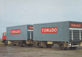 * Tomado DAF truck with closed aluminium trailer, DIN A6-size postcard, Dutch issue