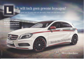 A-Klasse driving academy leaflet, 2 pages, A5-size, 2015, Dutch language
