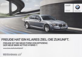 BMW 7-series active hybrid, fact card, 21x15 cm, Germany, c2010