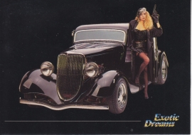 Ford 3 Window Coupe 1934 collector card, small size,  Exotic Dreams issue, 1992 (# 61)