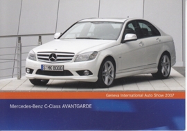 Mercedes-Benz C-Class Avantgarde, A6-size postcard, Geneva 2007