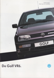 Golf VR6 brochure, A4-size, 32 pages + specs., Dutch language, 08/1993