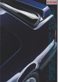 309 GTi 16 brochure, 16 pages, A4-size, 1990, Finnish language