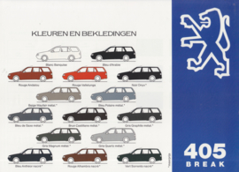 405 Break brochure, 20 + 18 pages, A4-size, 1994, Dutch language