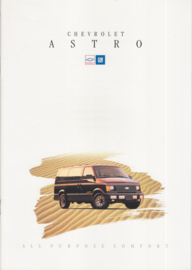 Astro Passenger Van 1993, 12 page folder, Dutch language