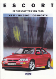 Escort XR3i/RS2000/Cosworth brochure, 14 pages, size A4, 06/1995, Dutch language