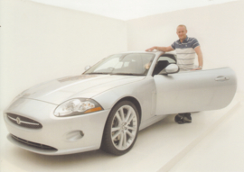 XK 4.2 Coupe with Jürgen Vogel,  DIN A-6 postcard, Germany,  2000s