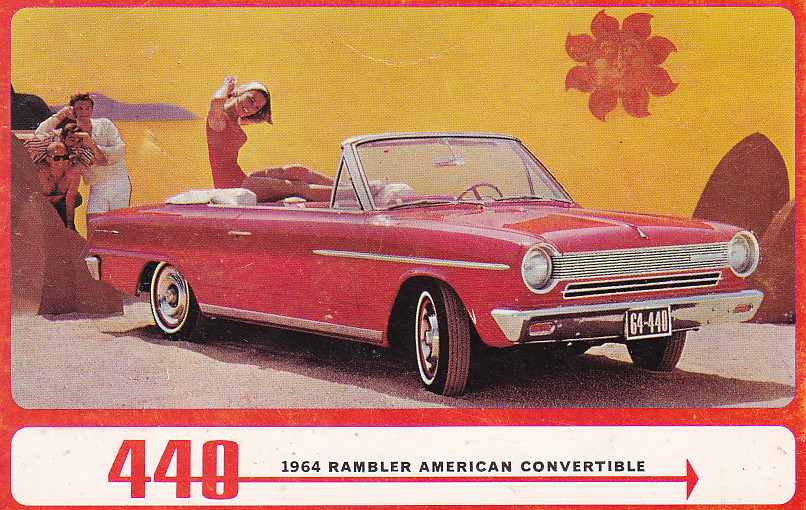 American 440 Convertible, US postcard, standard size, 1964, # AM-64-3056A