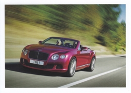 Continental GT Speed Convertible, A6-size postcard, about 2014, English