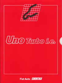 Fiat Uno Turbo i.e. press kit with photo's & specs sheets, France, c1985