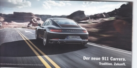 911 Carrera new model (991 II) brochure, 12 small pages, 2015, German