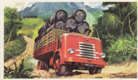 Truck with oil barrels, standard size, factory issue, 5 languages, about 1958