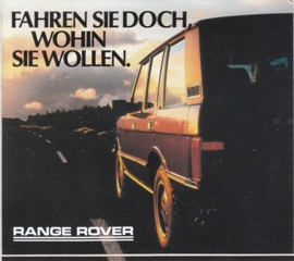 Range Rover, sticker, German, 10 x 11,5 cm