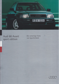 80 Avant sport edition brochure, 8 pages, 7/1994, German language