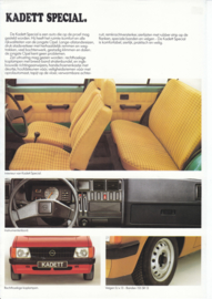 Kadett Special leaflet, 1 page, about 1981, Dutch language