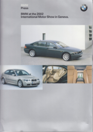 BMW range press kit with sheets, CD-Rom & photos, Geneva, 3/2002