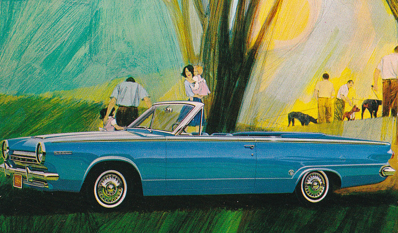 Dart 270 Convertible, US postcard, standard size, 1964