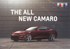 Camaro 2016, 2 heavy cardboard pages, export, English language, DIN A5