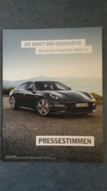 Panamera press excerpts brochure, 16 large pages, 2013, German language