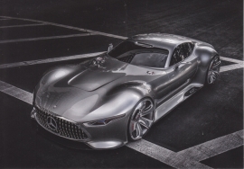 Sportscar concept, A6-size postcard, Mercedes-Fan World # 08/2012, German