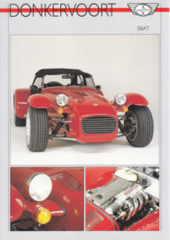 Donkervoort S8AT sports car leaflet, 2 pages, about 1988, English language