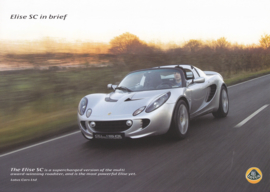 Elise SC Convertible, 2 page leaflet, DIN A4-size, factory-issued, 2009, English language
