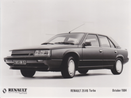 Renault 25 V6 Turbo, press photo, UK, 10/1984