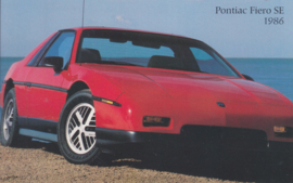 Fiero SE, 1986 standard-size, USA